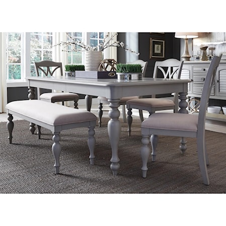 6 Piece Rectangular Table Set