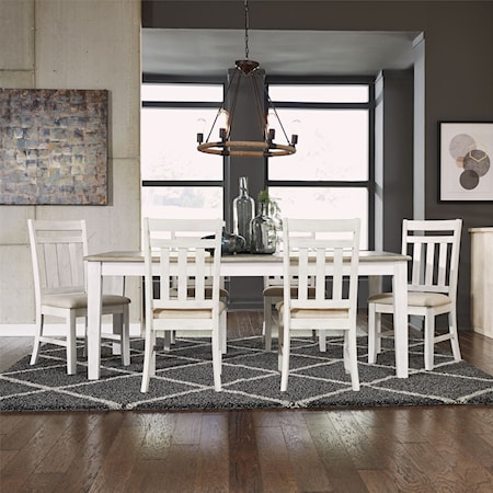 7 Piece Rectangular Table Set