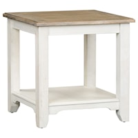 Farmhouse Square End Table with Tapered Legs