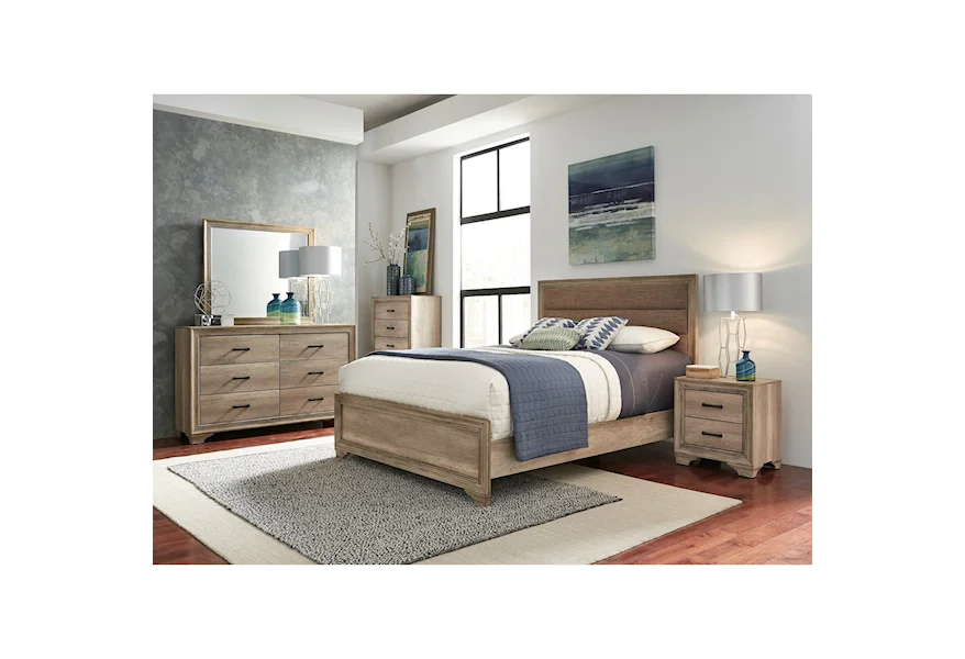 Sun Valley Queen Upholstered Panel Bed by Liberty Furniture at Royal Furniture