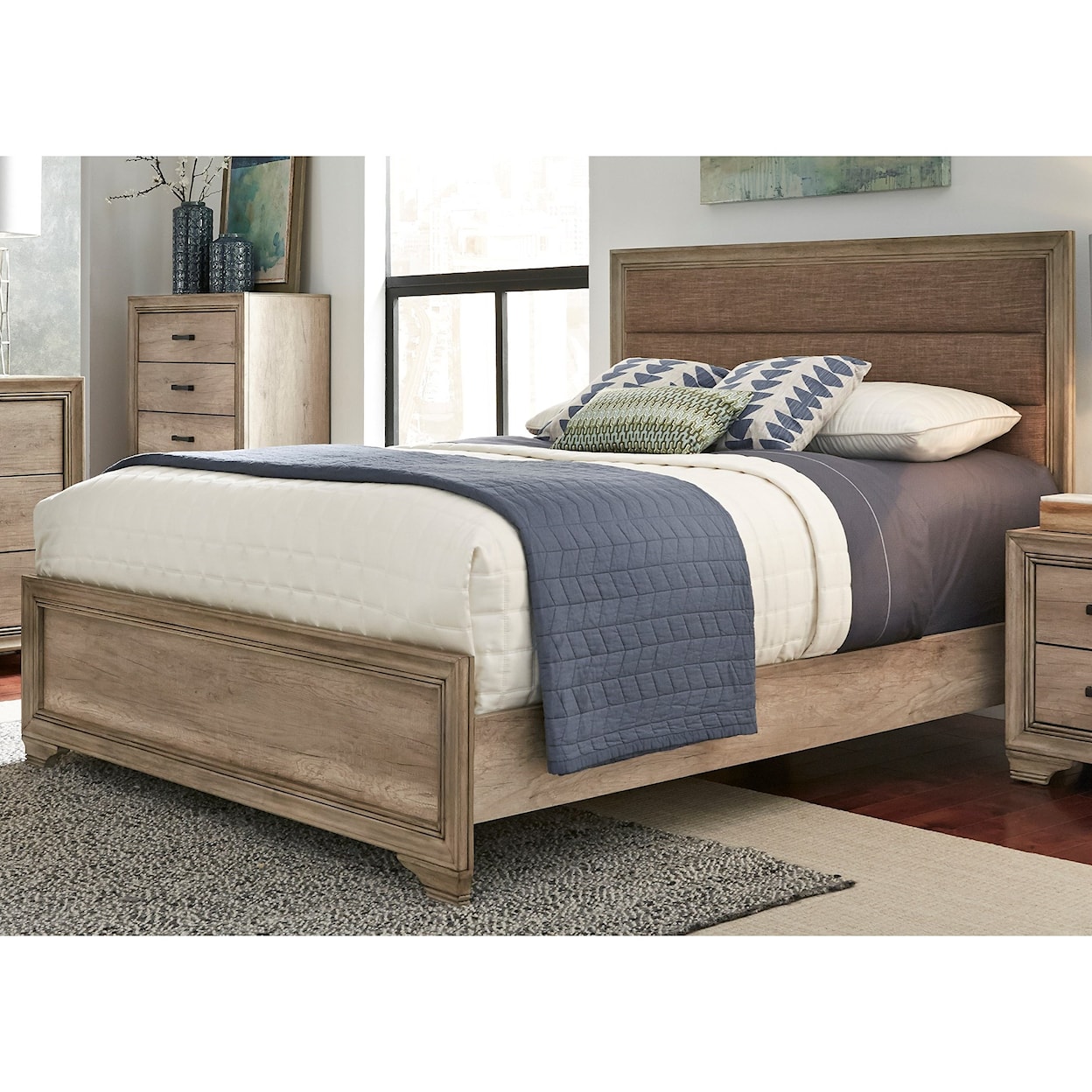 Liberty Furniture Sun Valley Upholstered King Panel Bed