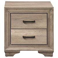 Farmhouse 2-Drawer Nightstand with Double Bead Molding