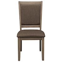 Gray Tweed Upholstered Side Chair