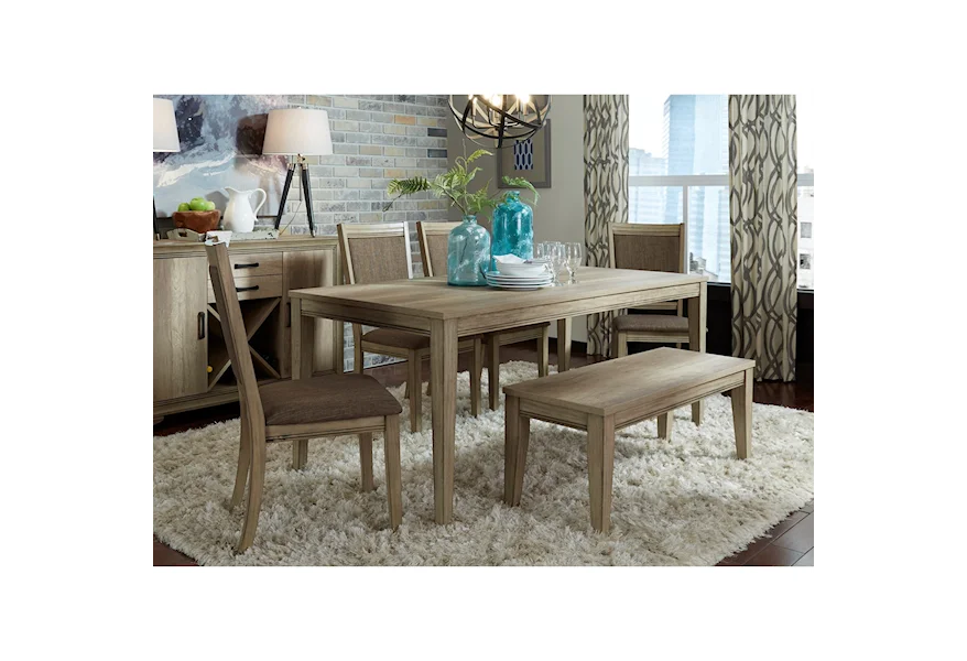 Sun Valley 6 Piece Rectangular Table Set by Liberty Furniture at Royal Furniture