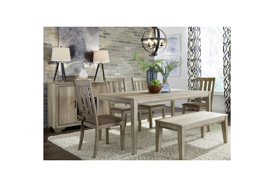 Sun Valley 6 Piece Rectangular Table Set by Liberty Furniture at VanDrie Home Furnishings