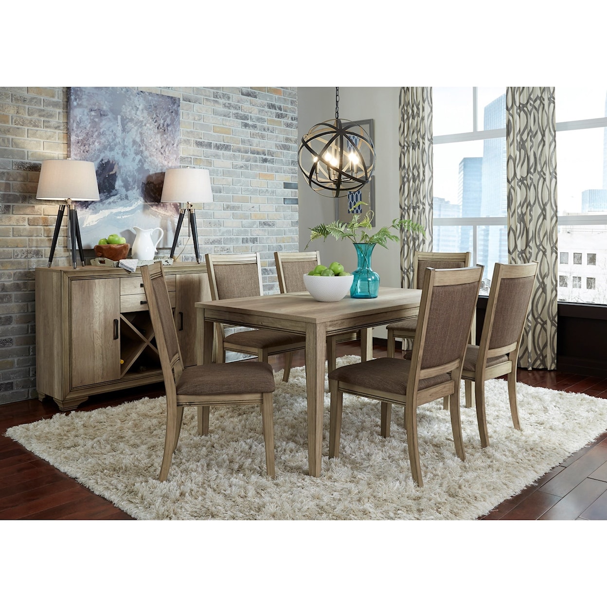 Liberty Furniture Sun Valley Opt 7 Piece Rectangular Table Set
