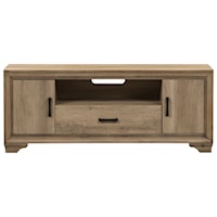 Transitional 60" TV Console with Adjustable Shelves