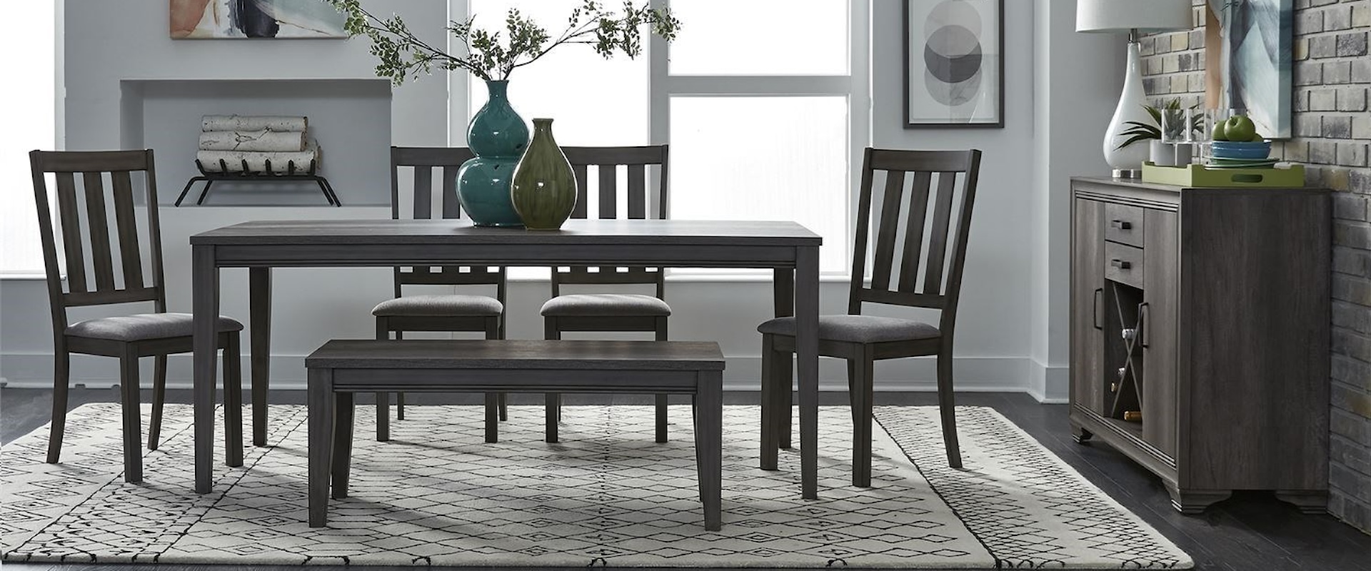 Contemporary 7-Piece Dining Room Group
