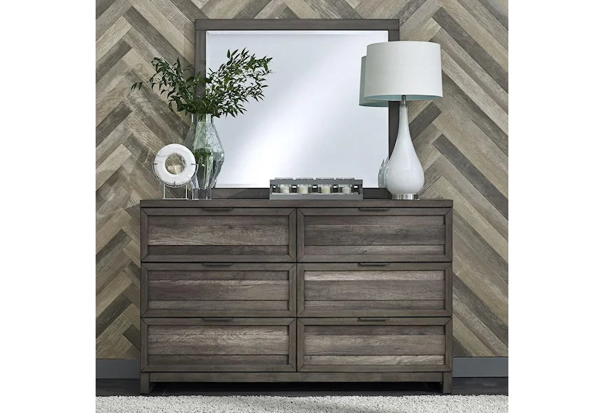 Tanners Creek Dresser and Mirror by Liberty Furniture at Wayside Furniture & Mattress