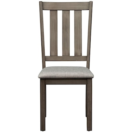 Contemporary Slat Back Side Chair
