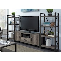 Contemporary Entertainment Center with Piers