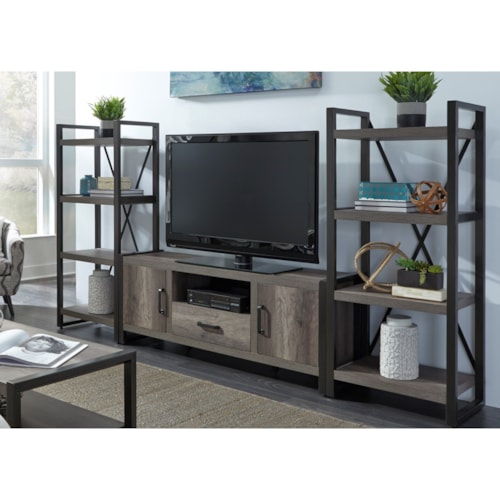 Contemporary Entertainment Center with Piers