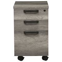 Contemporary File Cabinet with Locking File Drawer