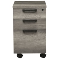 Contemporary File Cabinet with Locking File Drawer