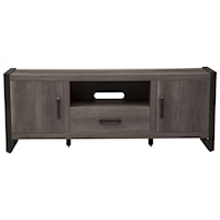 Contemporary Entertainment TV Stand with Open Media Compartment