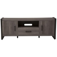 Contemporary Entertainment TV Stand with Open Media Compartment