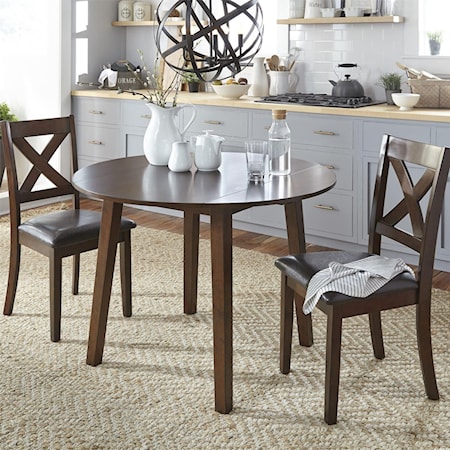 3-Piece Round Table Dining Set