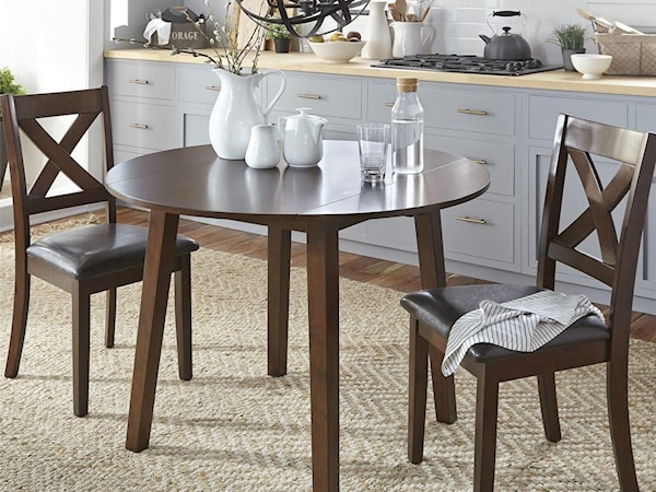 3-Piece Round Table Dining Set