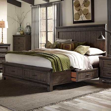 Queen Two Sided Storage Bed