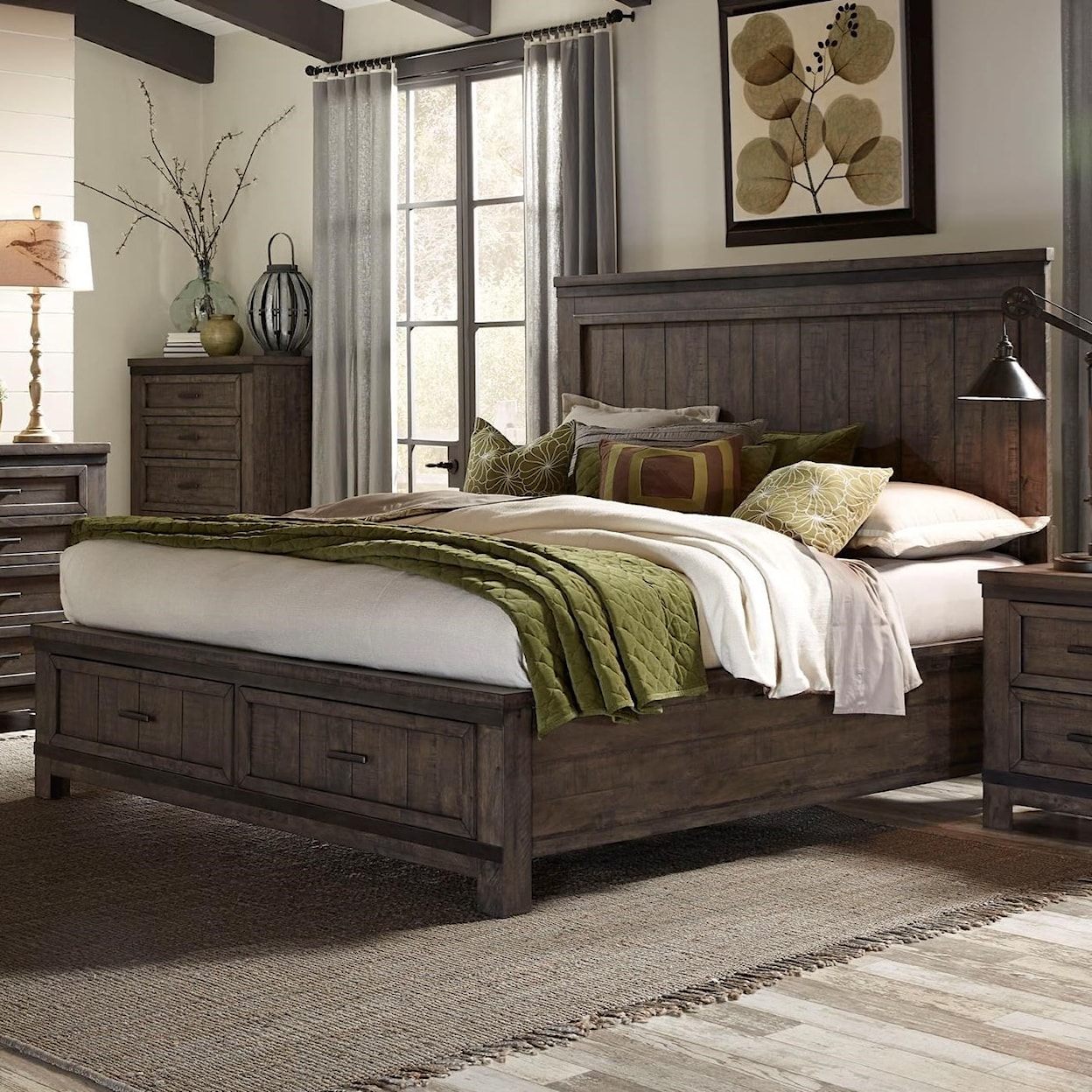 Liberty Furniture Thornwood Hills Queen Storage Bed