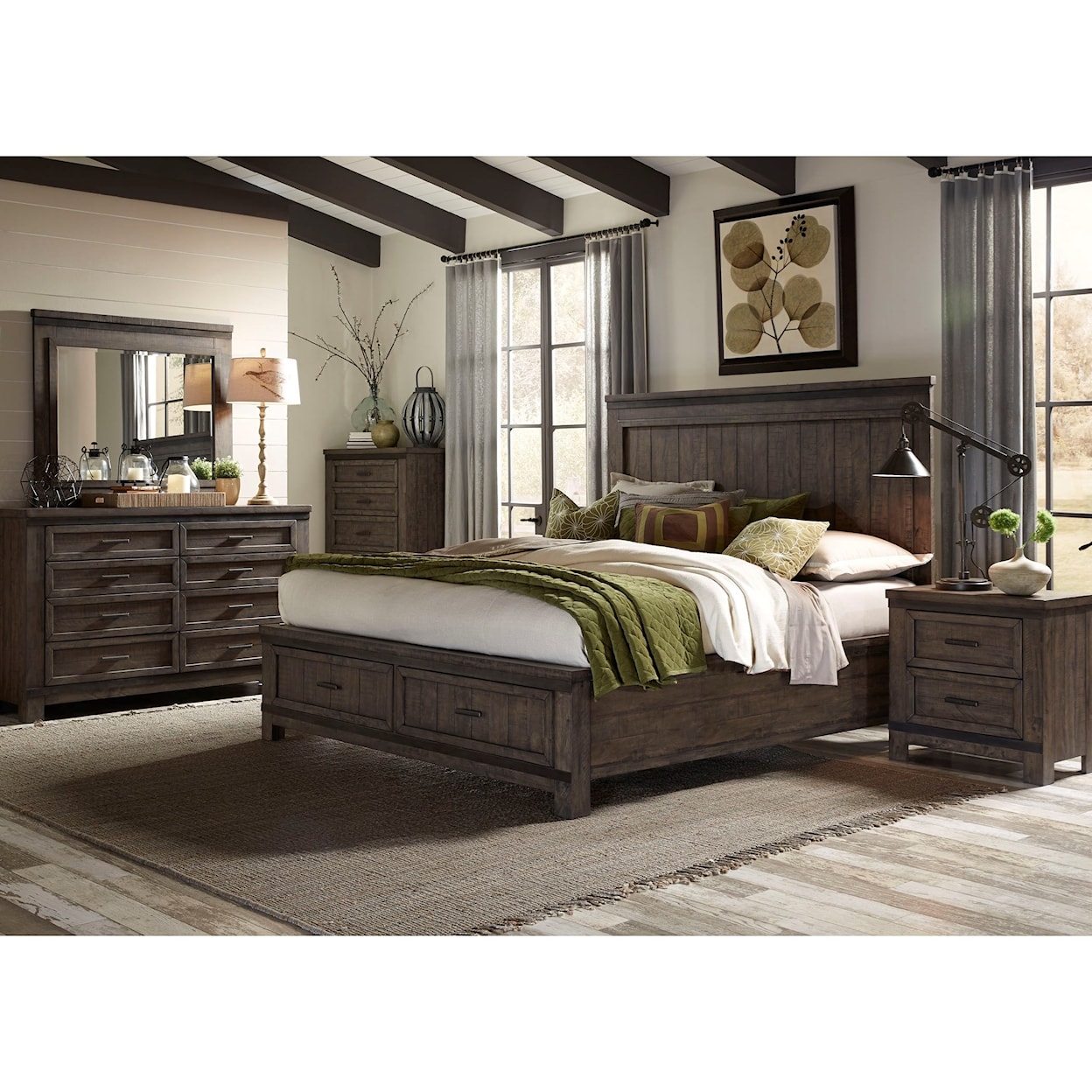 Liberty Furniture Thornwood Hills Queen Bedroom Group