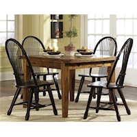 5-Piece Table & Chair Set with 2 Table Leaves