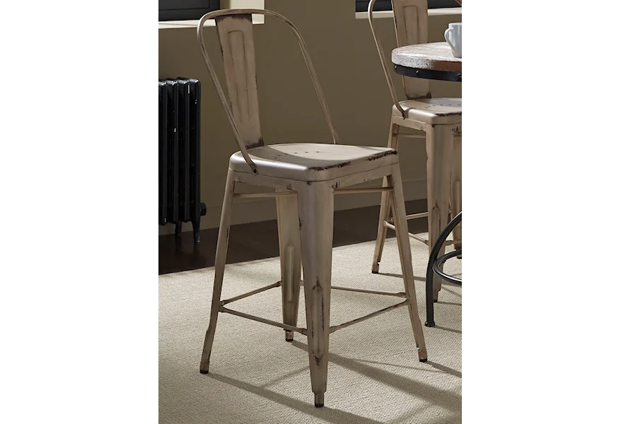 Vintage Dining Series Bow Back Counter Chair by Liberty Furniture at Royal Furniture