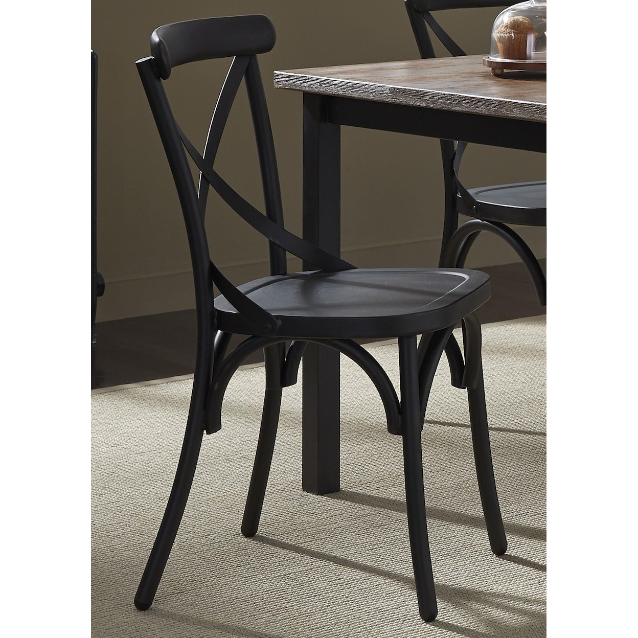 Liberty Furniture Vintage Dining Series X-Back Dining Side Chair
