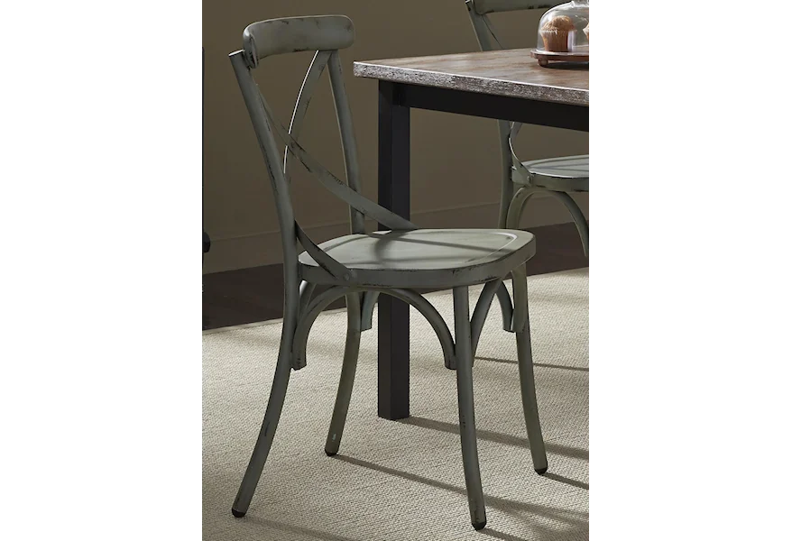 Vintage Dining Series X-Back Dining Side Chair by Liberty Furniture at Royal Furniture