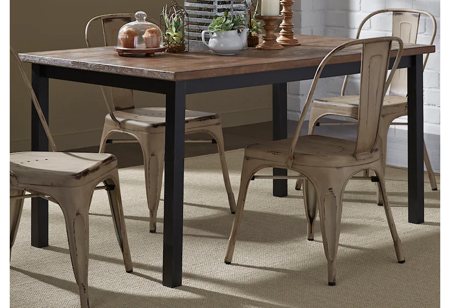 Vintage Dining Series Rectangular Leg Table by Liberty Furniture at VanDrie Home Furnishings