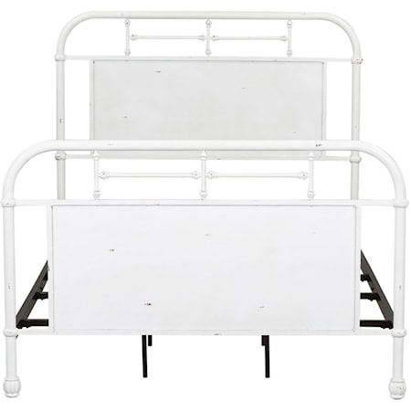 Twin Metal Bed with Turned Spindles