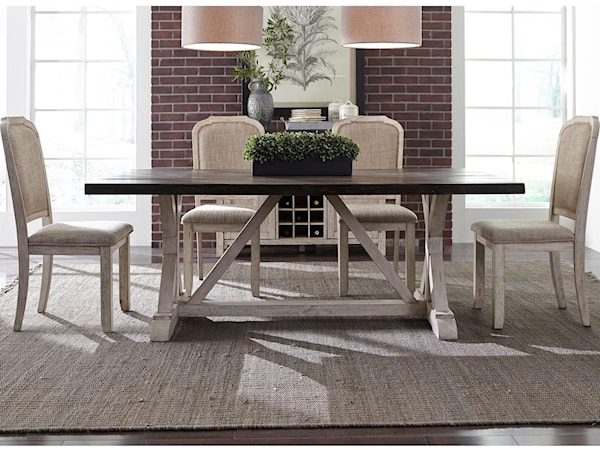 5-Piece Trestle Table Set