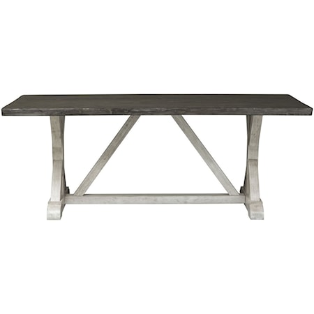 Relaxed Vintage Trestle Table with X Base