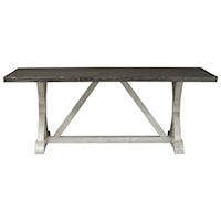 Relaxed Vintage Trestle Table with X Base