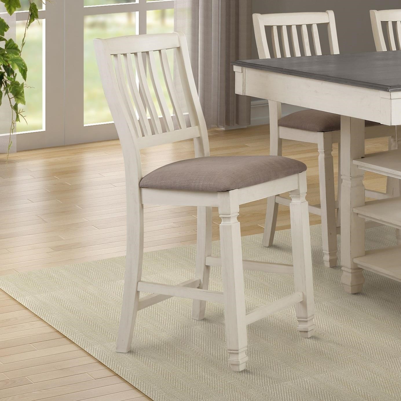 Lifestyle 1735P 563119036 Cottage Style Pub Chair with Upholstered