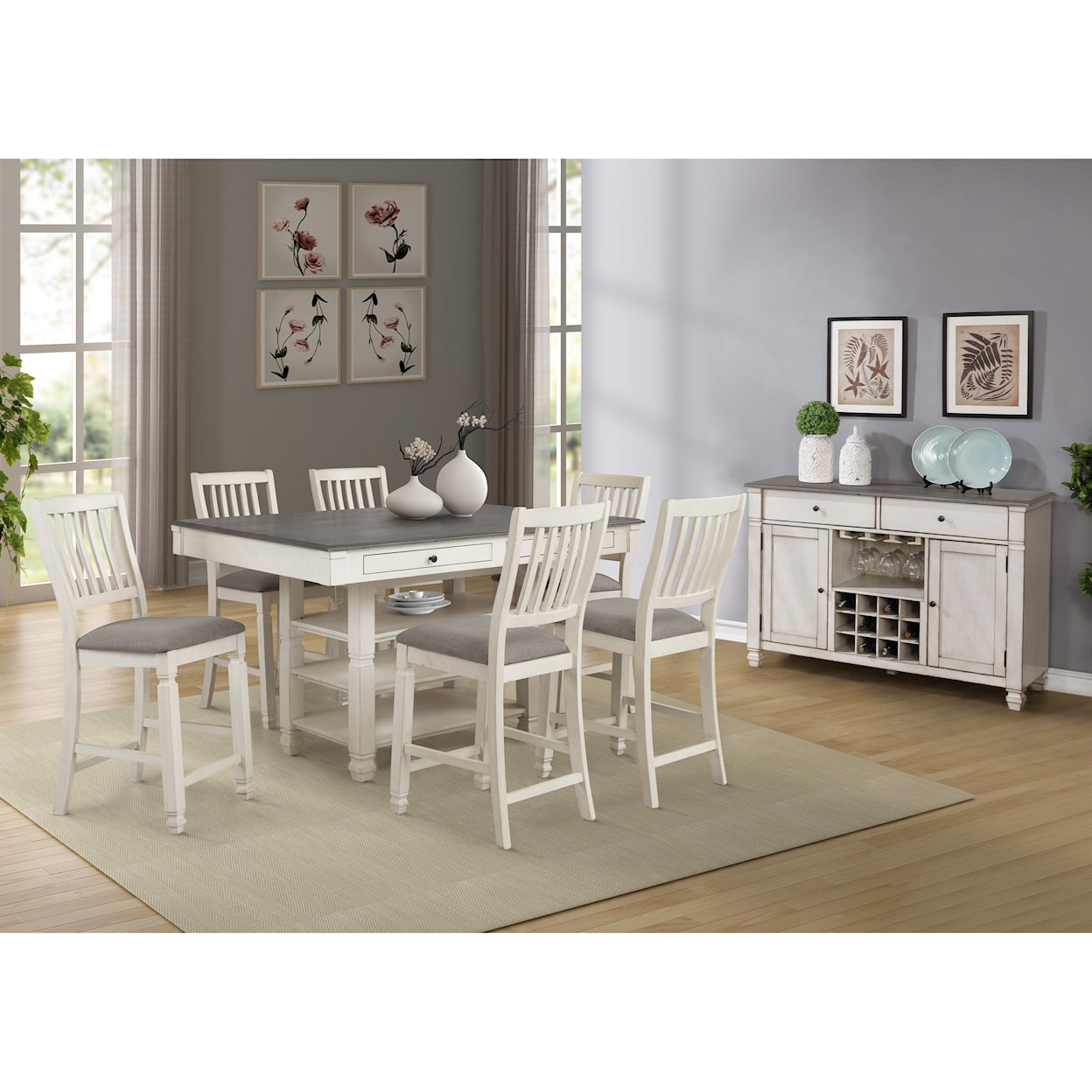 Lifestyle Crafton 7-Piece Pub Table and Chair Set