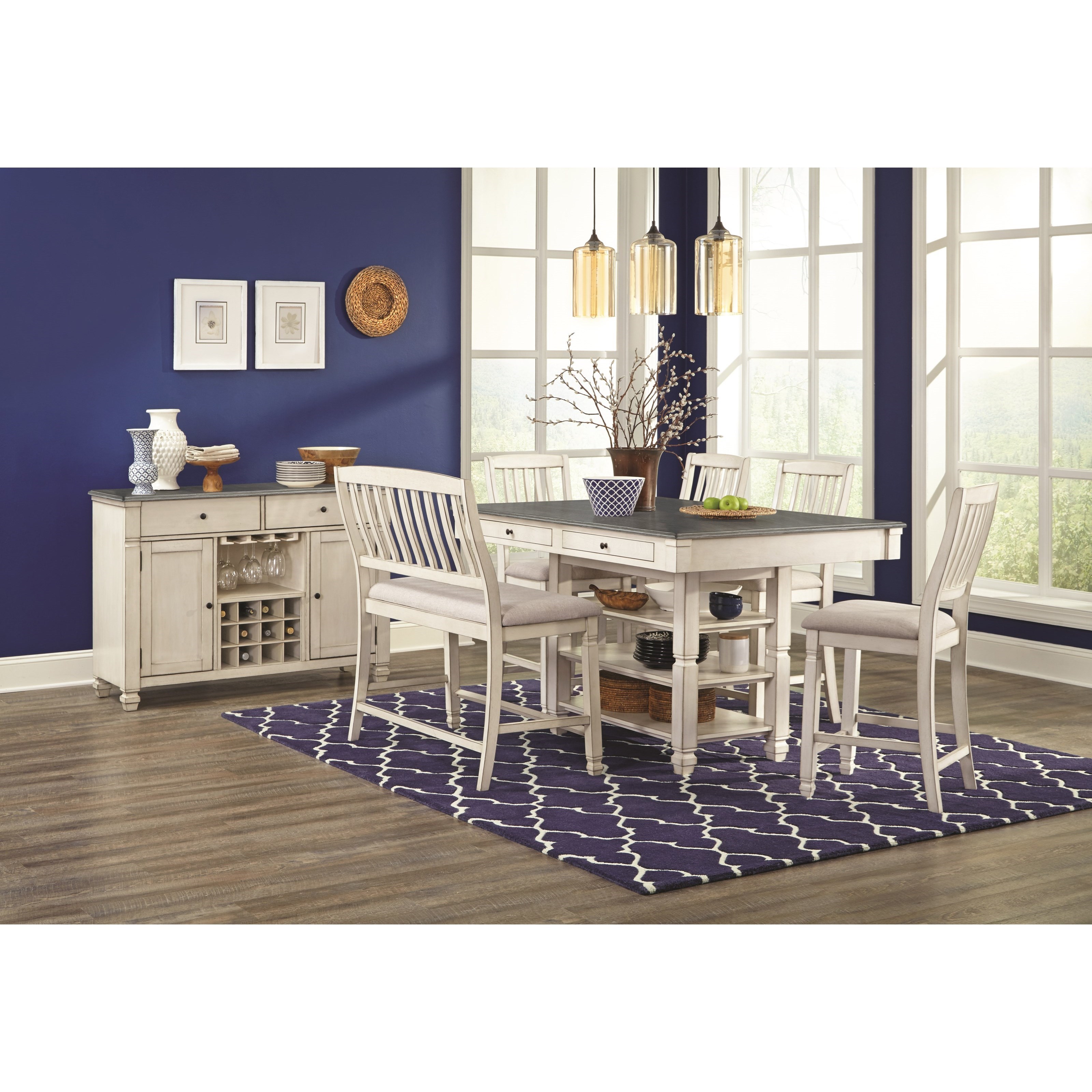 White counter 2025 height pub table