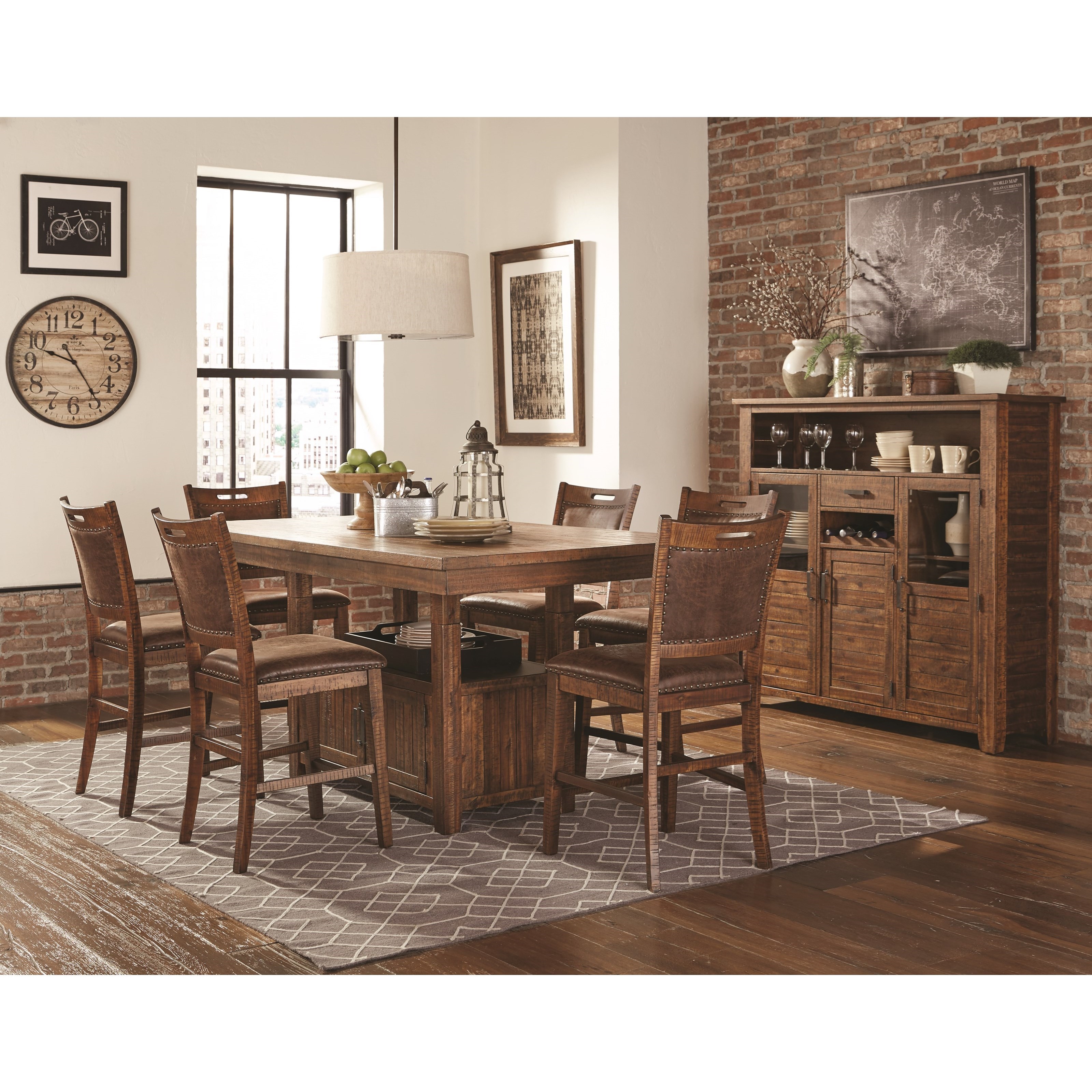 Threshold counter height store pub table