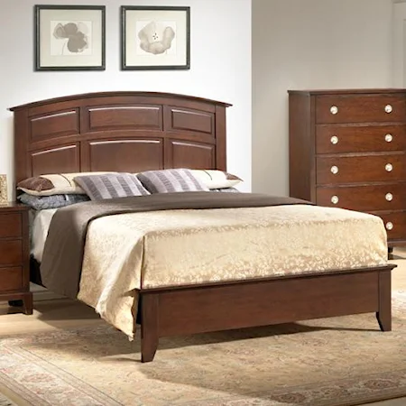 Queen Casual Raised Panel Arched Bed