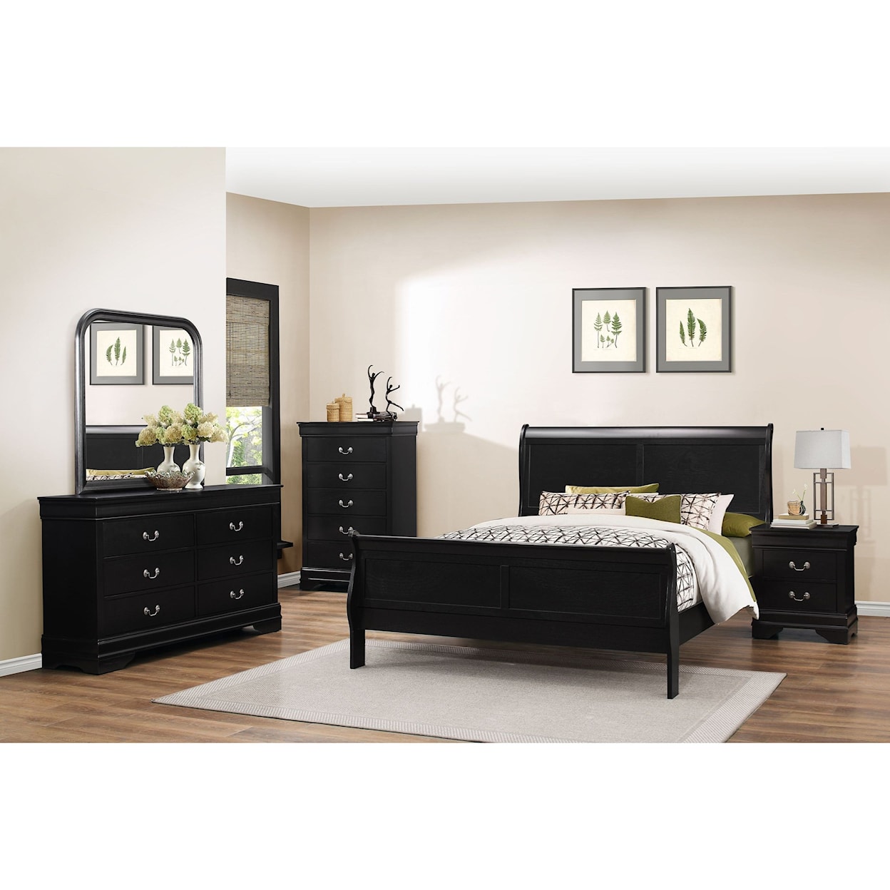 Lifestyle 4937 5 Piece Full Bedroom Set with Chest