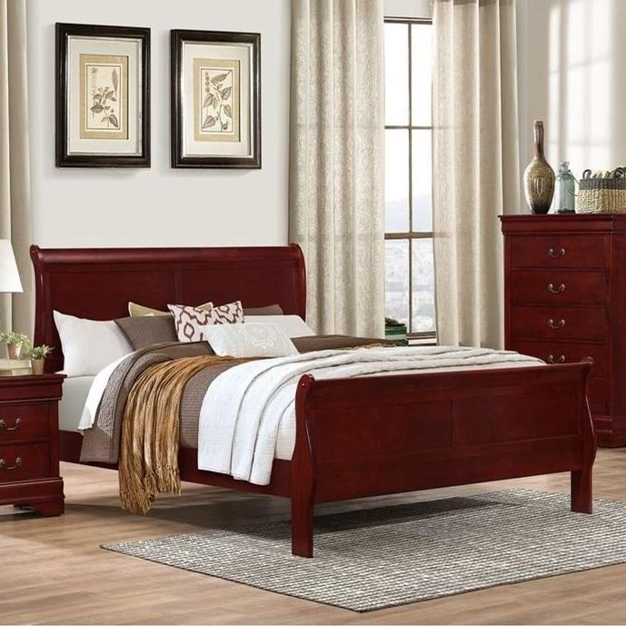 Lifestyle 4937 C4937ABSNXXXXx1+C4937AQSBXXXXx1 Queen Sleigh Bed