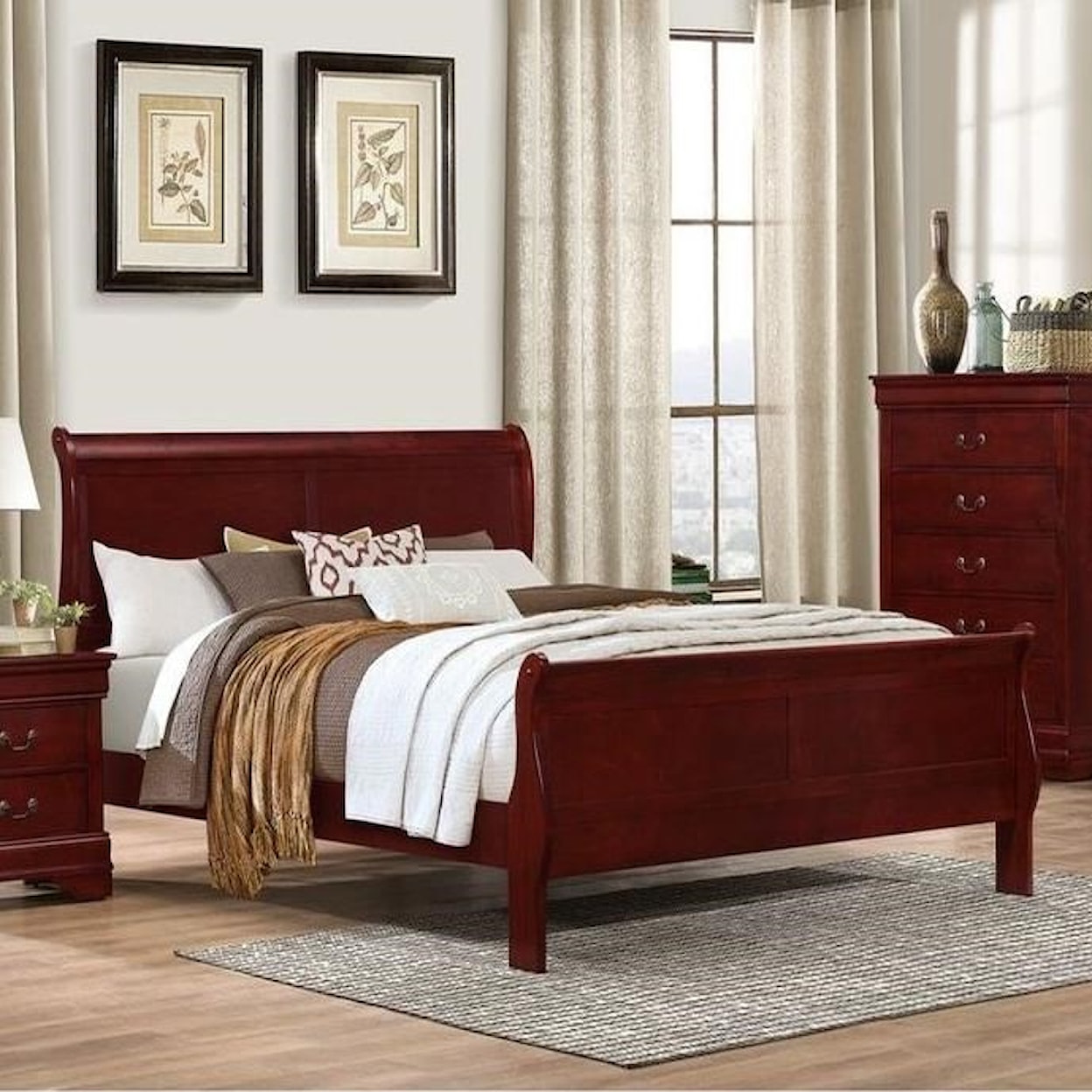 Lifestyle 4937 Queen Sleigh Bed