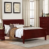 Full Sleigh Bed with Tall Legs