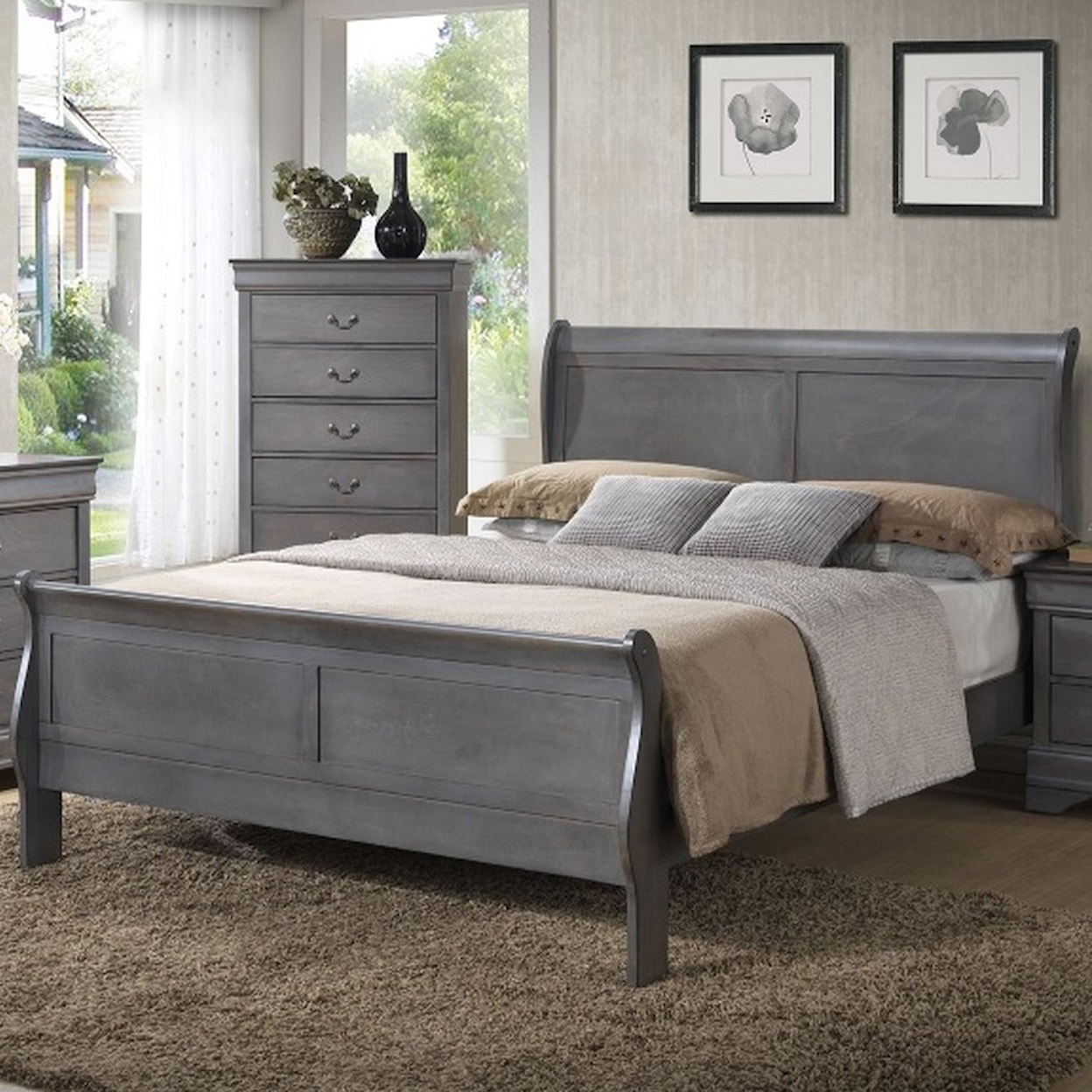 Lifestyle 5934 Queen Sleigh Bed