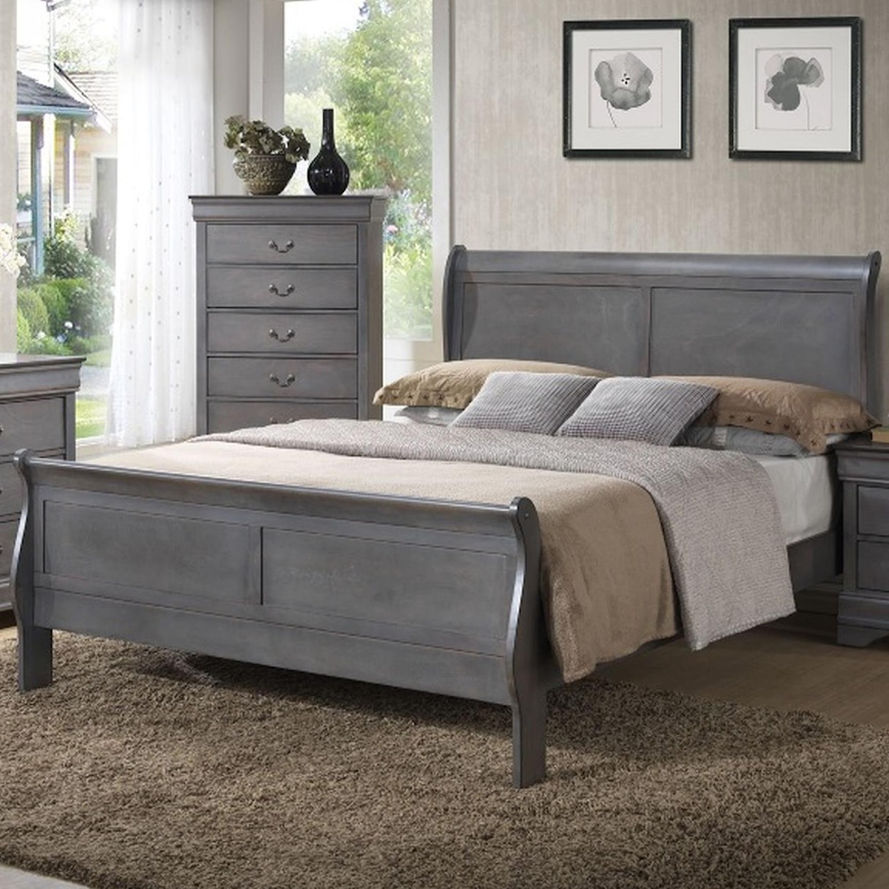 Lifestyle 5934 Twin Sleigh Bed