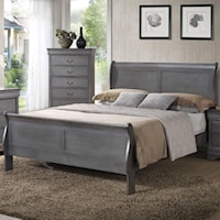 Twin Sleigh Panel Bed