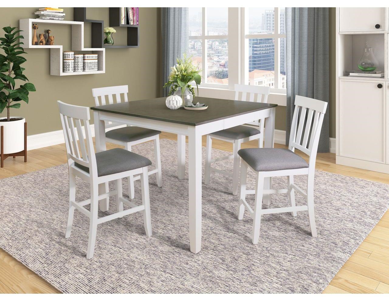 Grey pub outlet table set