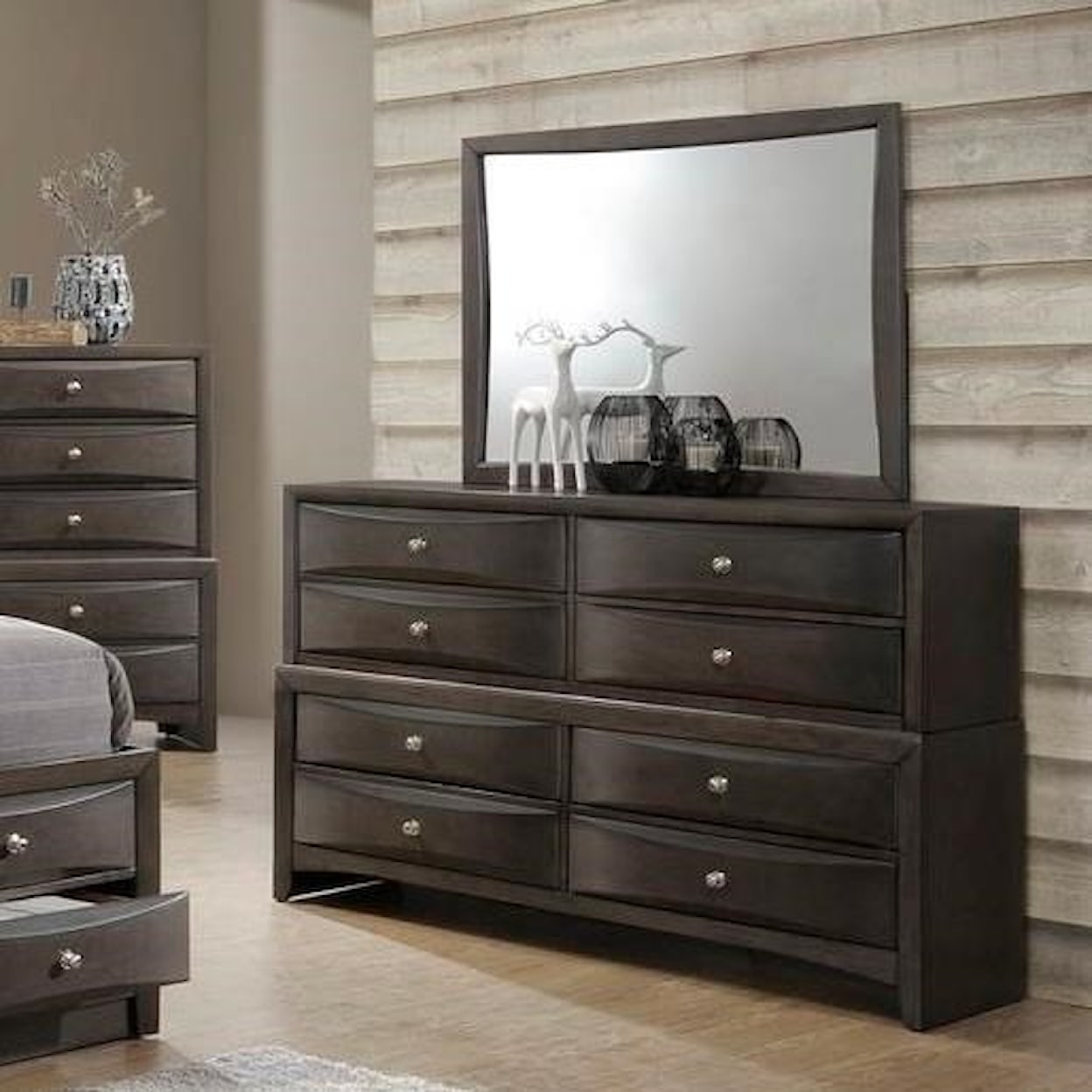 Lifestyle Todd Gray Dresser and Mirror