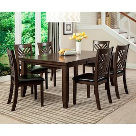 7 Piece Table & Chair Set with Butterfly Leaf
