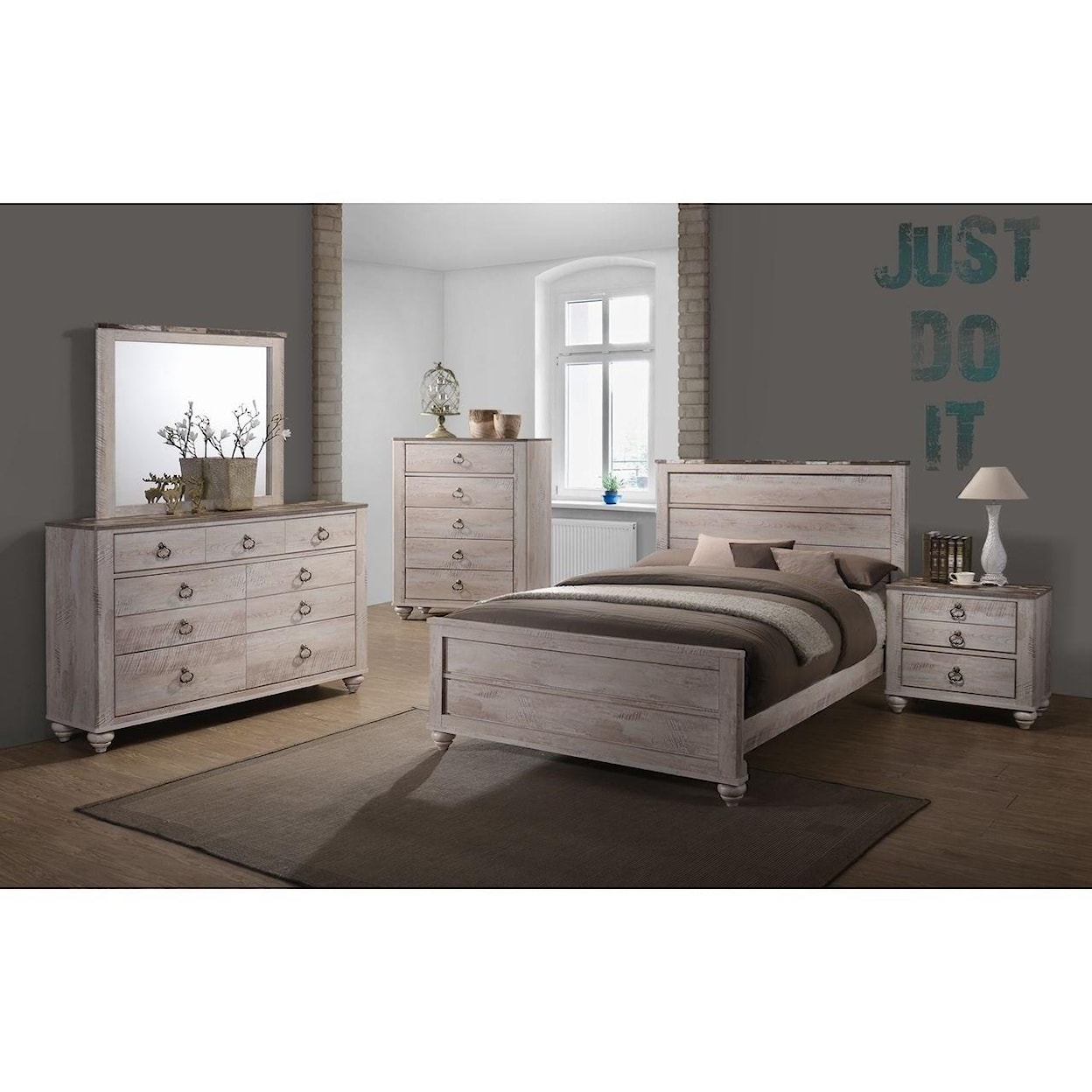 Lifestyle C7302A Two Drawer Nightstand